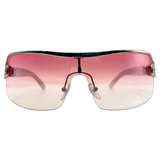 MOMMY Pink Shield Sunglasses-Giant Vintage Eyewear