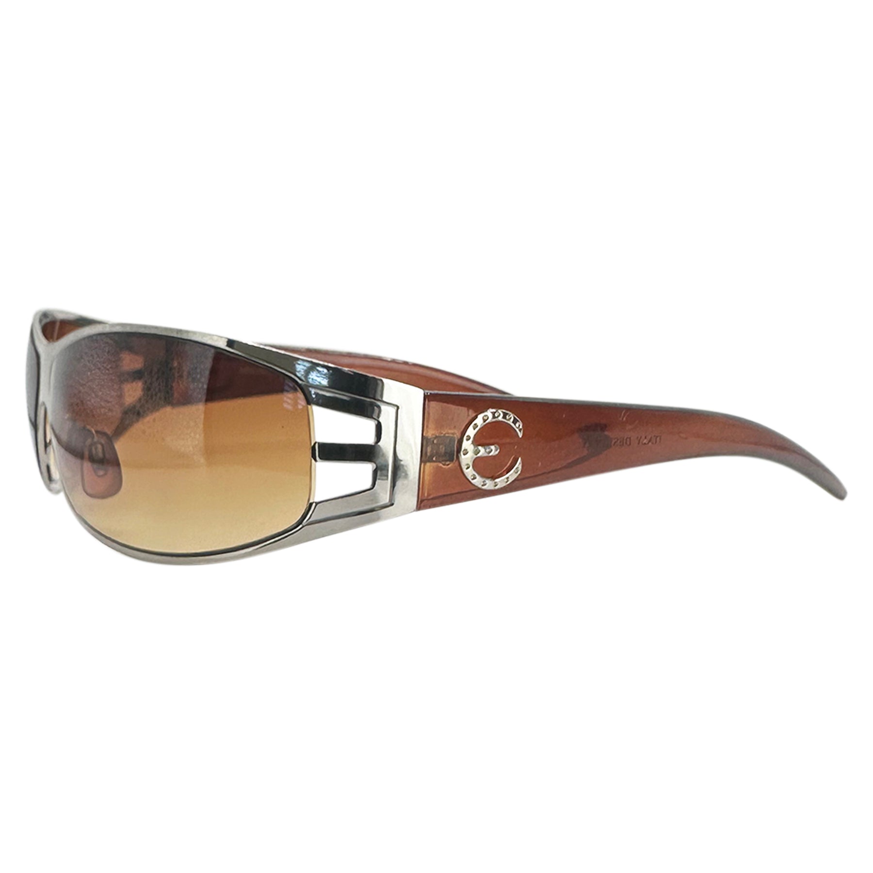 NDA Sport 90's SunglassesSilver/Amber-Giant Vintage Eyewear