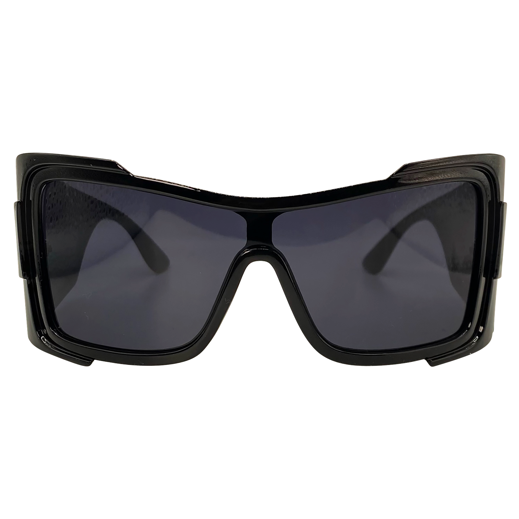 oversized sunglasses with a unique cat-eye square shield style frame