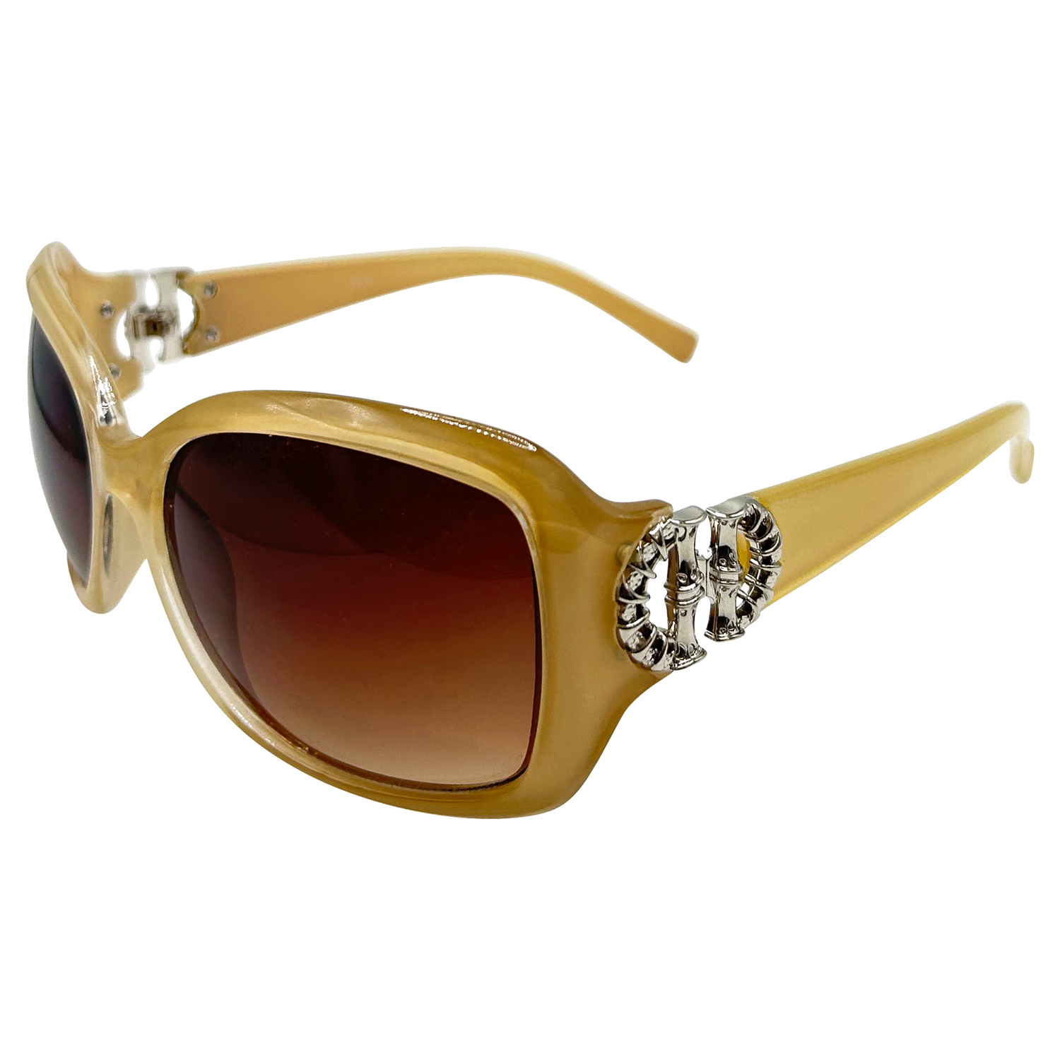 PAPARAZZI Square Y2K SunglassesTan/Amber-Giant Vintage Eyewear
