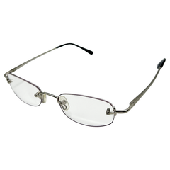 PASTOR Small Clear Rectangular 90s GlassesSilver Purple-Giant Vintage Eyewear