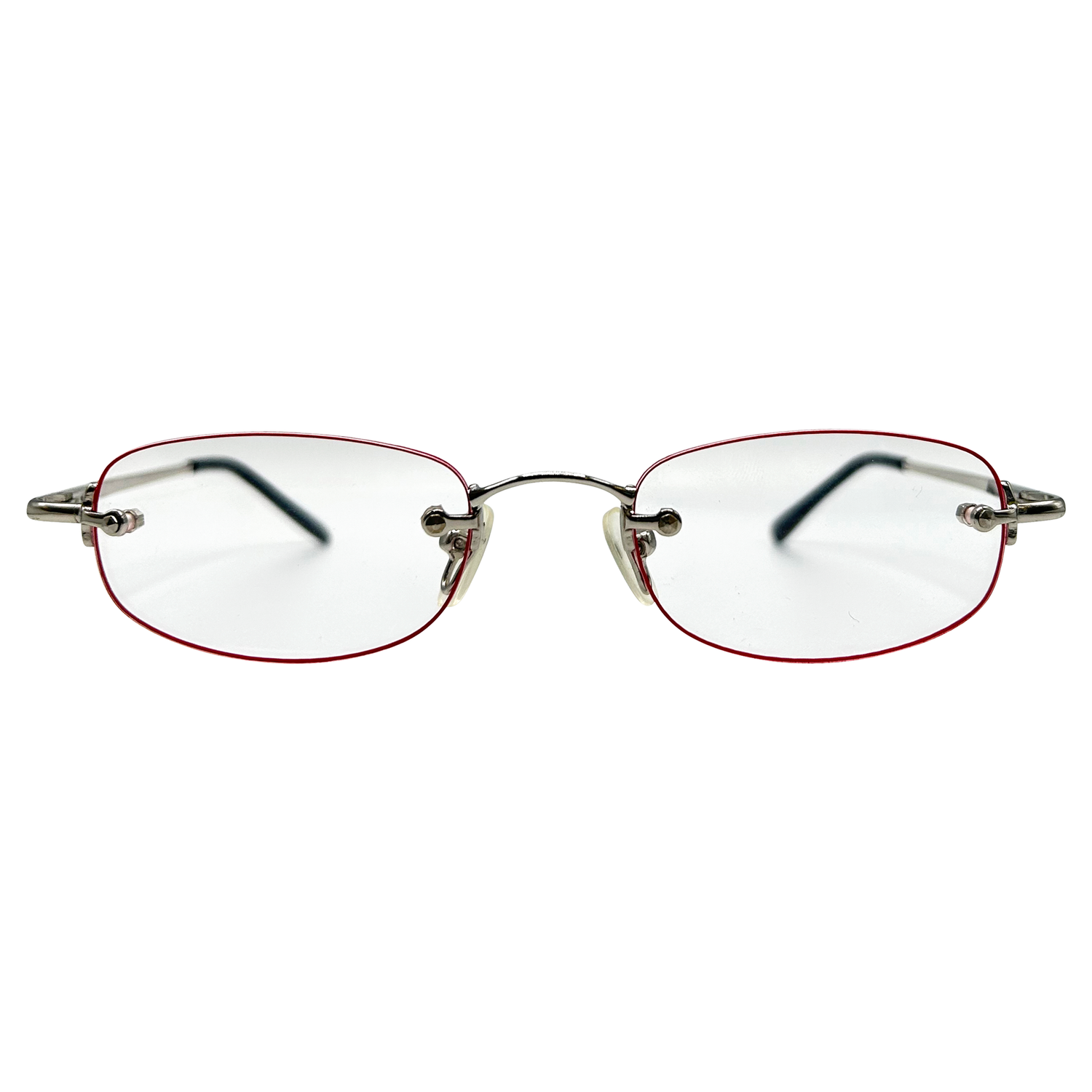 PASTOR Small Clear Rectangular 90s Glasses-Giant Vintage Eyewear