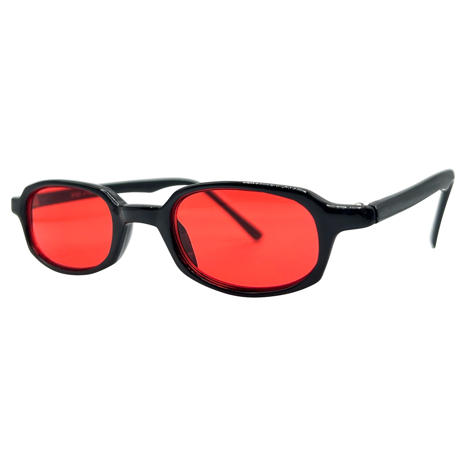 PILLS Black/Red Square Sunglasses-Giant Vintage Eyewear
