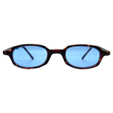 PILLS Demi/Blue Square Sunglasses-Giant Vintage Eyewear