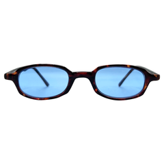 PILLS Demi/Blue Square Sunglasses-Giant Vintage Eyewear