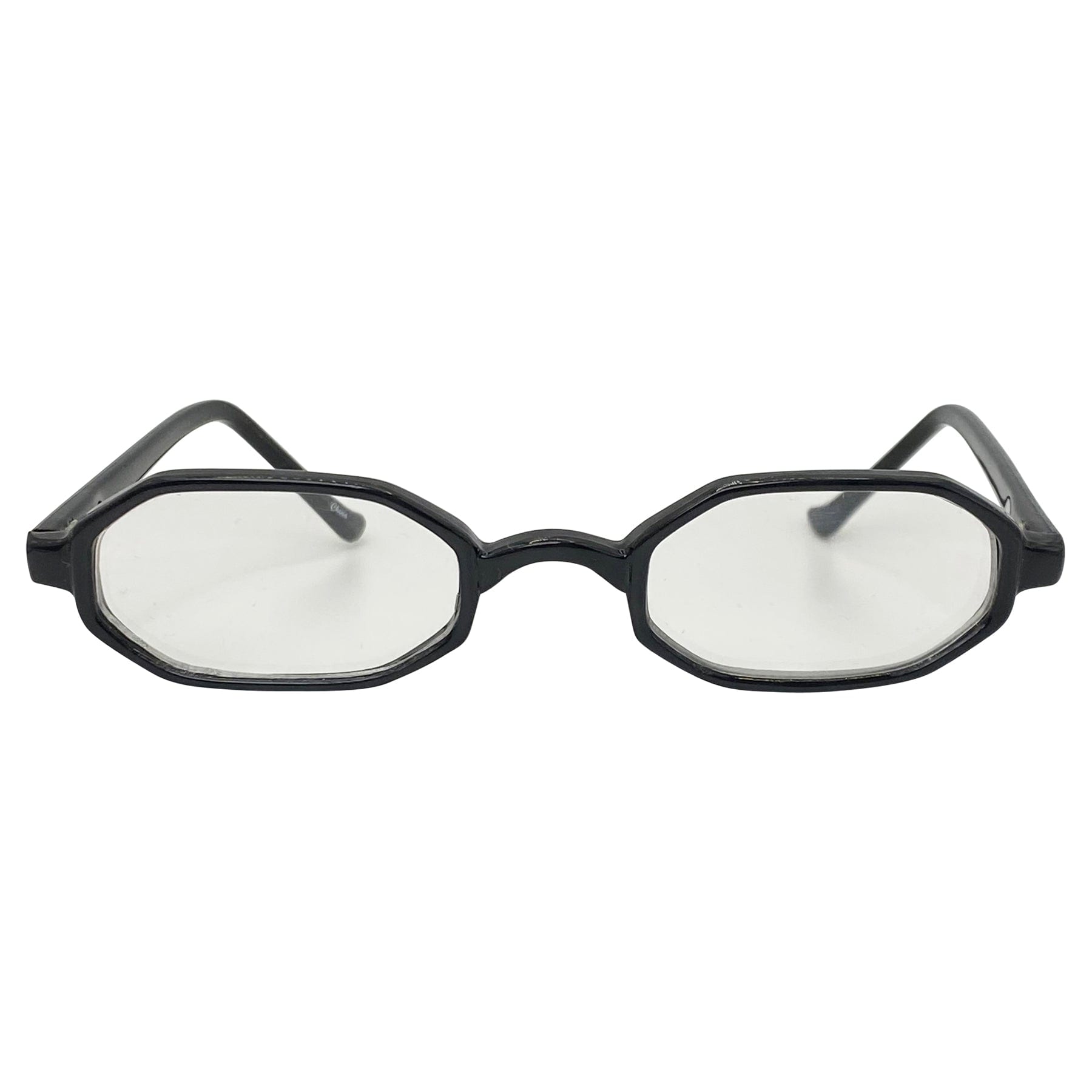 PINE Black Clear Small Bayonetta-Style 90s Glasses