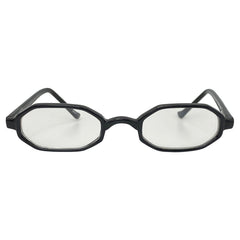 PINE Black Clear Small Bayonetta-Style 90s Glasses-Giant Vintage Eyewear