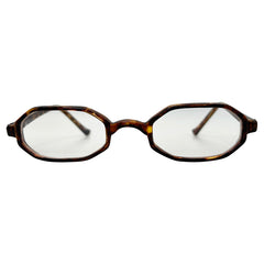 PINE Tortoise Clear Bayonetta-Style 90s Glasses-Giant Vintage Eyewear