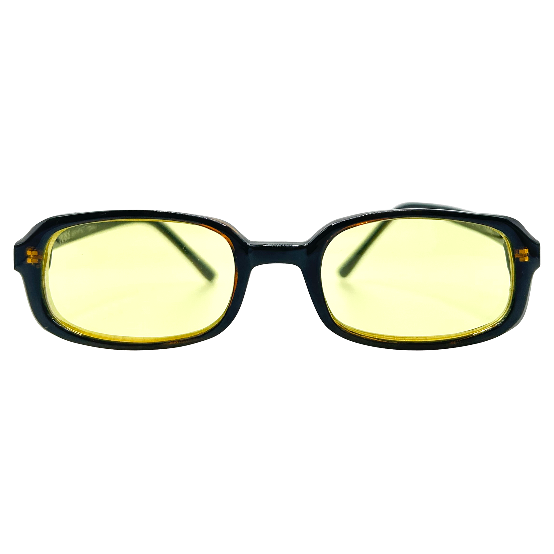 PINES Darkwood/Yellow Square Sunglasses