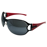 PLASTIC Oversized Y2K SunglassesRed Black/Super Dark-Giant Vintage Eyewear
