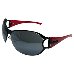 PLASTIC Oversized Y2K SunglassesRed Black/Super Dark-Giant Vintage Eyewear