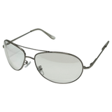 POLLY Aviator SunglassesSilver/Clear-Giant Vintage Eyewear