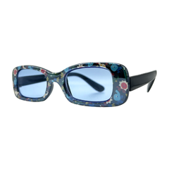 Kids ⭐️ POSIES Black Blue Flower/Blue Square-Giant Vintage Eyewear