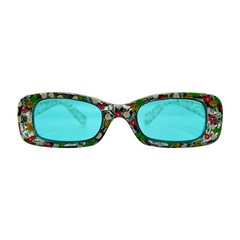 Kids ⭐️ POSIES Pearl Flower/Aqua Square-Giant Vintage Eyewear