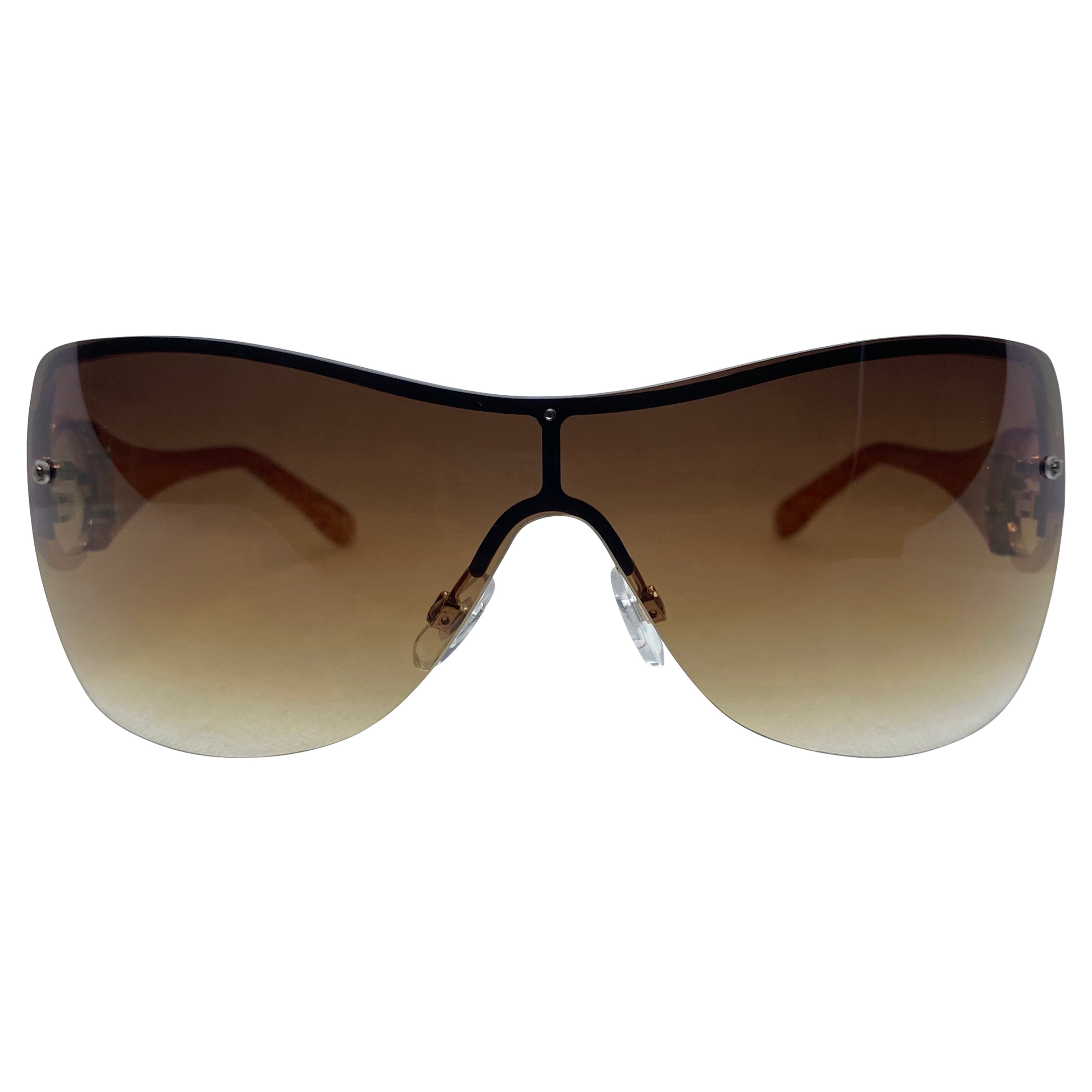 PRIORITY Rimless Shield Sunglasses-Giant Vintage Eyewear