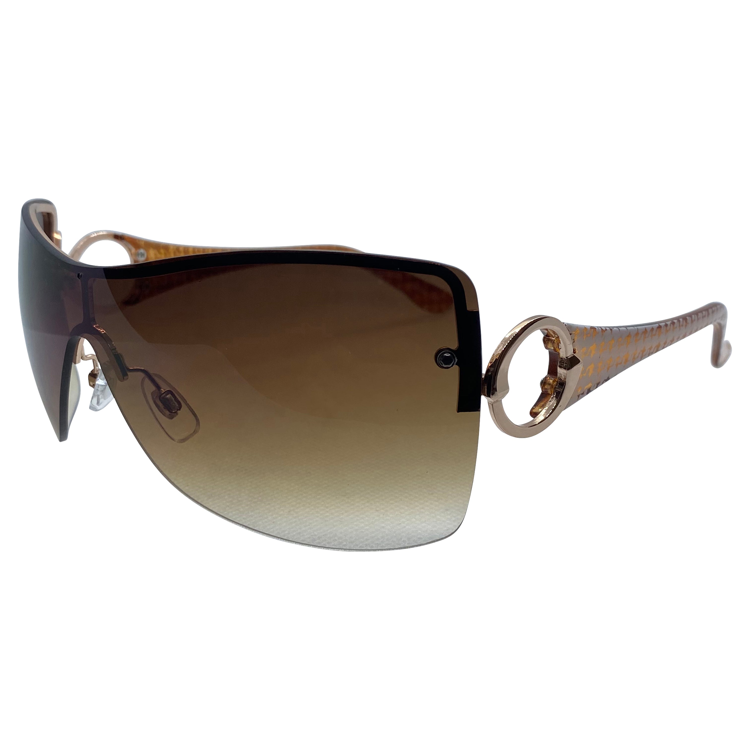 PRIORITY Rimless Shield Sunglasses-Giant Vintage Eyewear