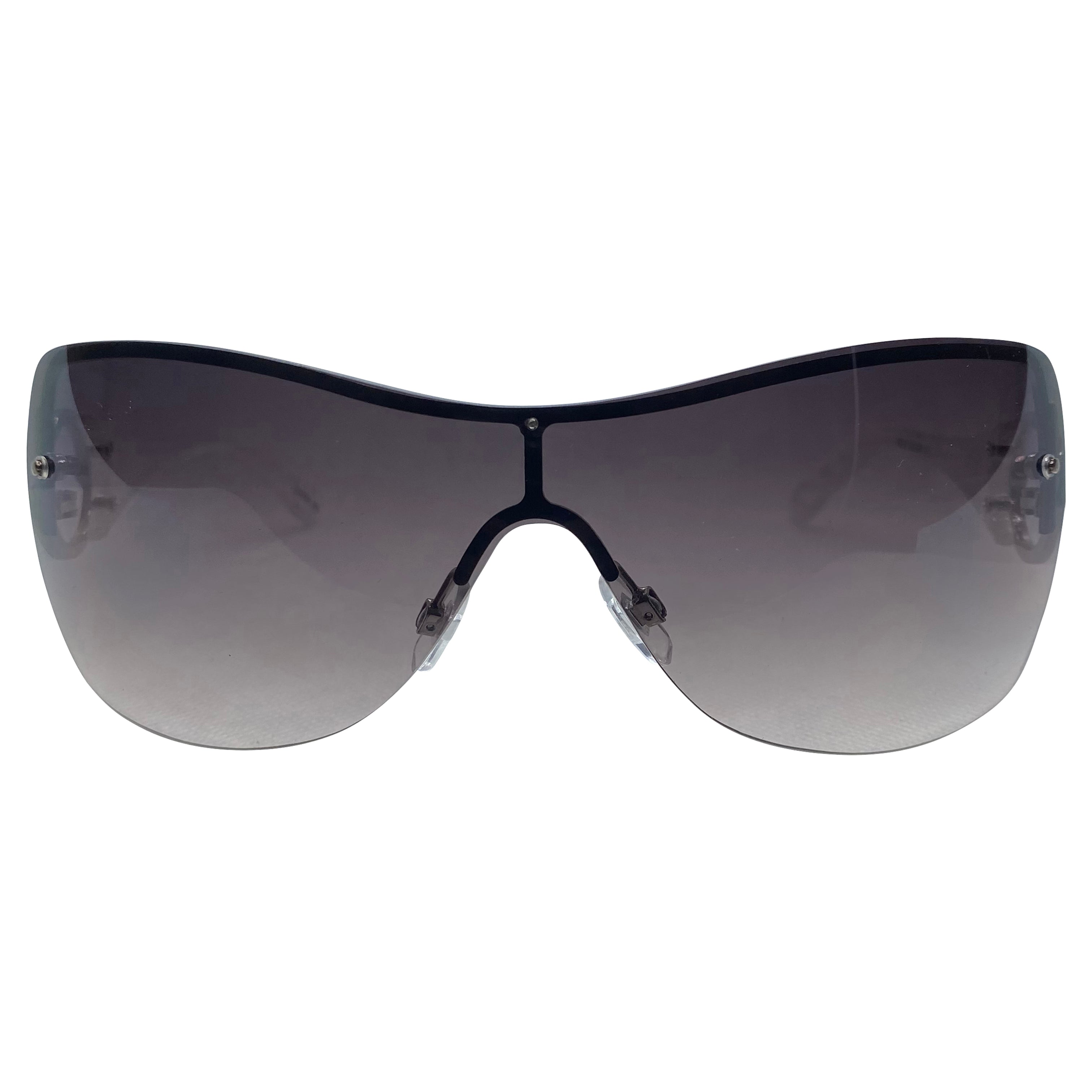 PRIORITY Rimless Shield Sunglasses-Giant Vintage Eyewear