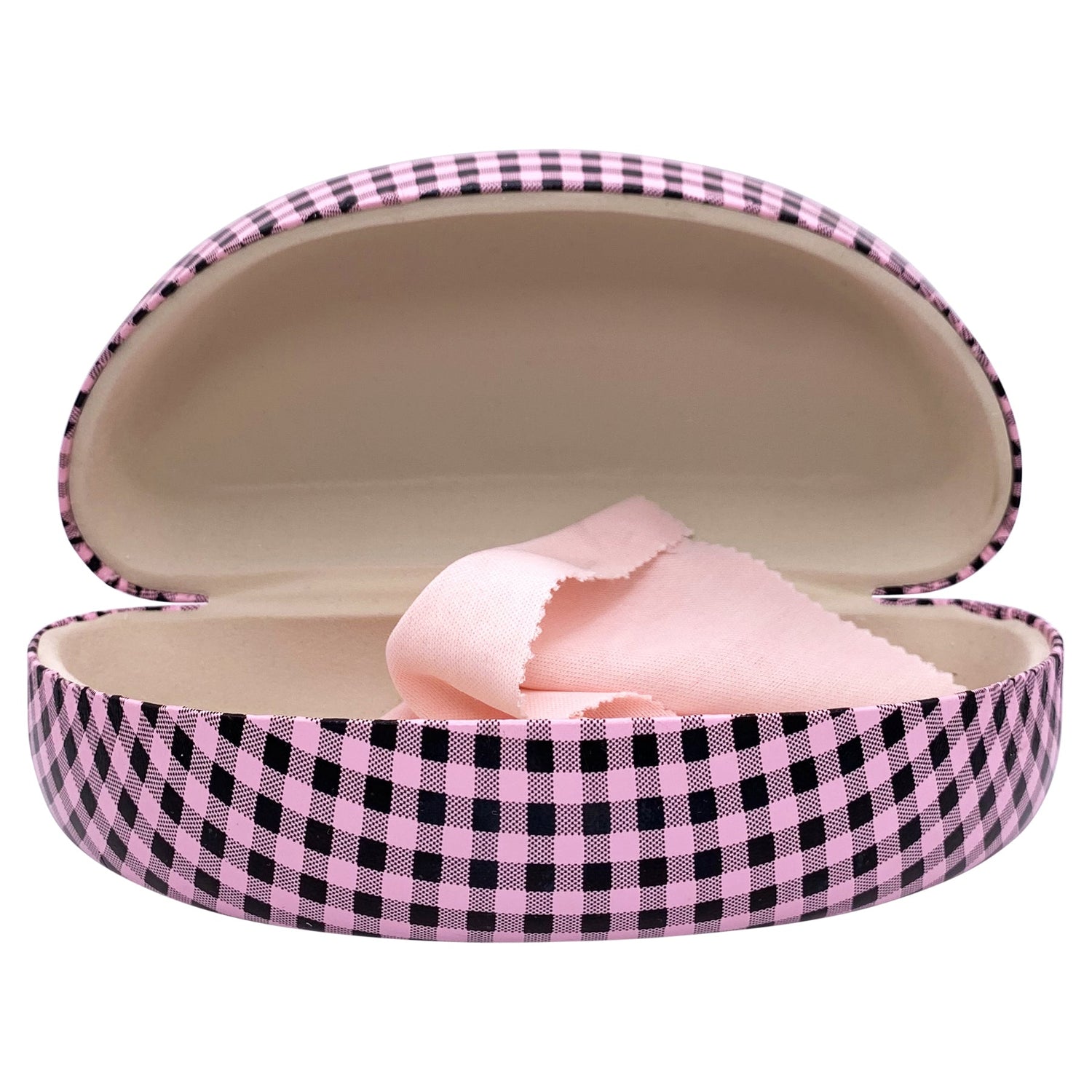 PUNK CHECKERED Sunglasses CasePink-Giant Vintage Eyewear