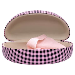 PUNK CHECKERED Sunglasses CasePink-Giant Vintage Eyewear