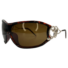 PYTHON Wraparound Shield Sunglasses-Giant Vintage Eyewear