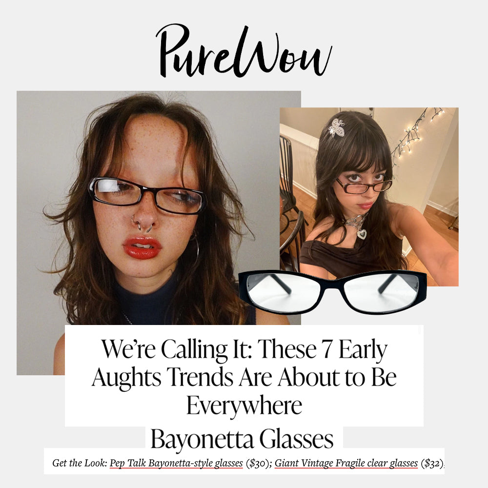 Giant vintage on PureWow, an article about Bayonetta glasses trend