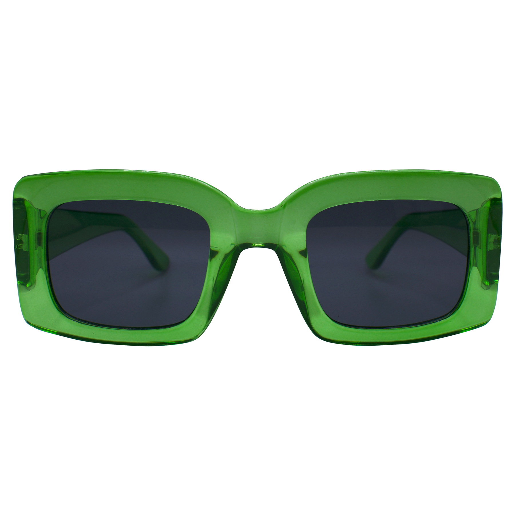 QUANTUM Green Square Sunglasses