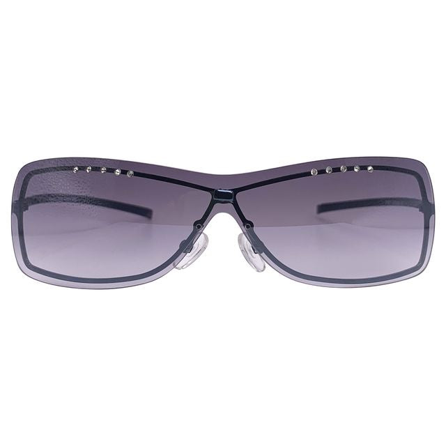 CARAMEL FRAPPE Y2K Rimless SunglassesSmoke-Giant Vintage Eyewear