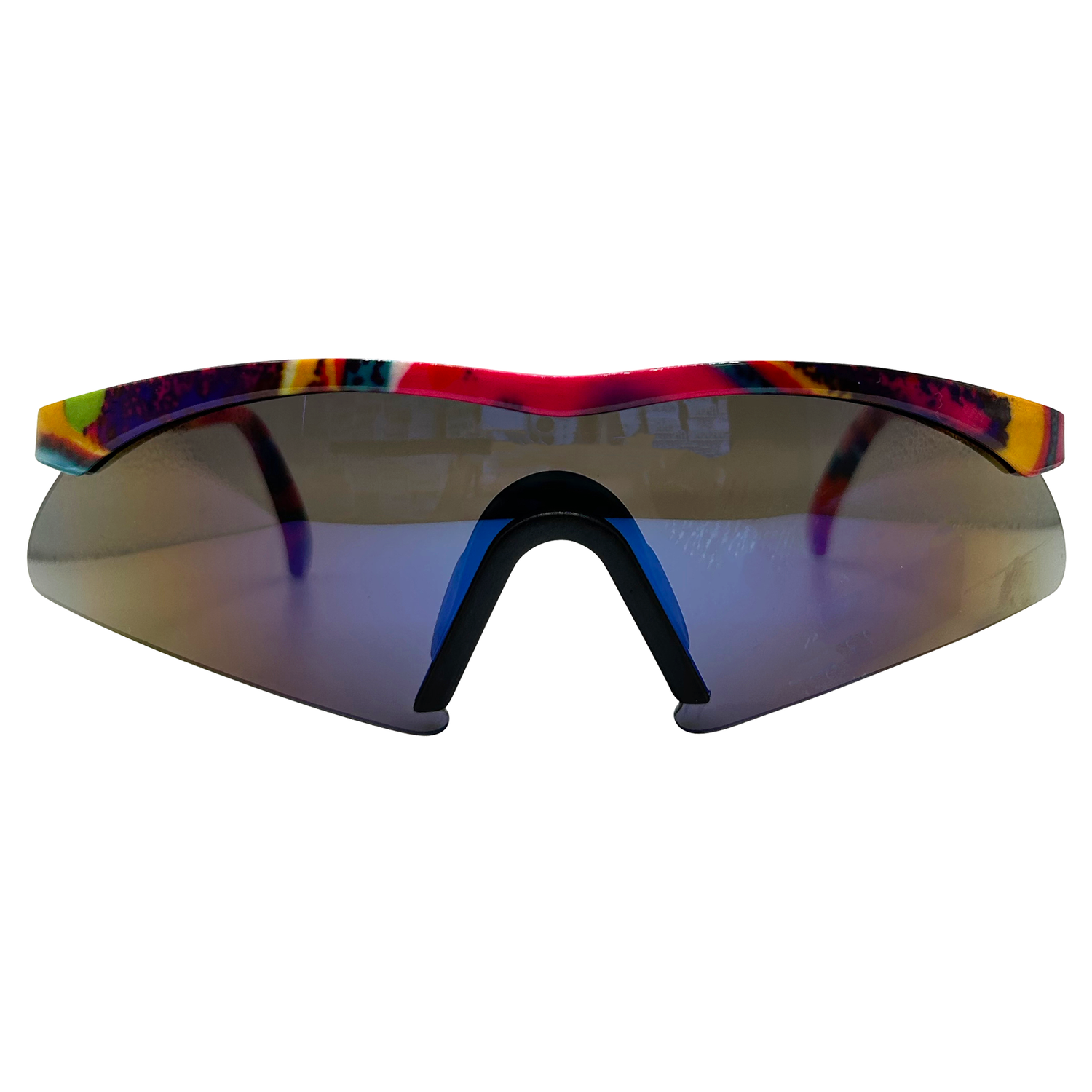 RADICAL Sporty Shield 80s SunglassesBlue RV-Giant Vintage Eyewear