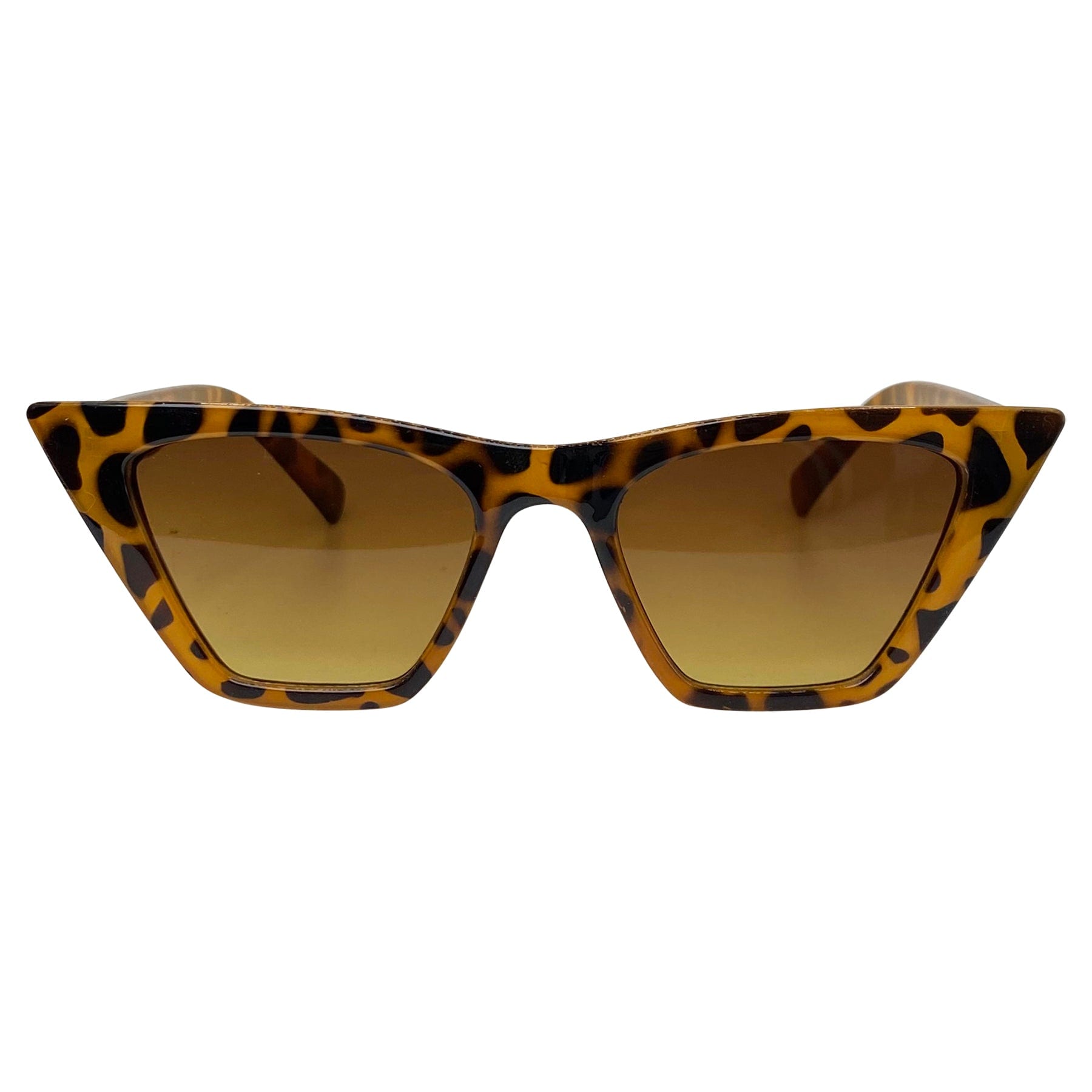 pointed angled cat eye vintage sunglasses with a unique animal print frame