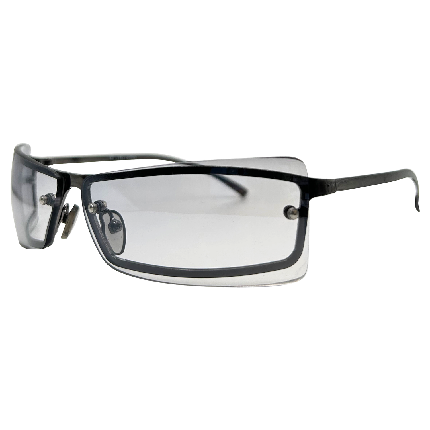 REVOLT Square Y2K SunglassesGunmetal/Smoke-Giant Vintage Eyewear