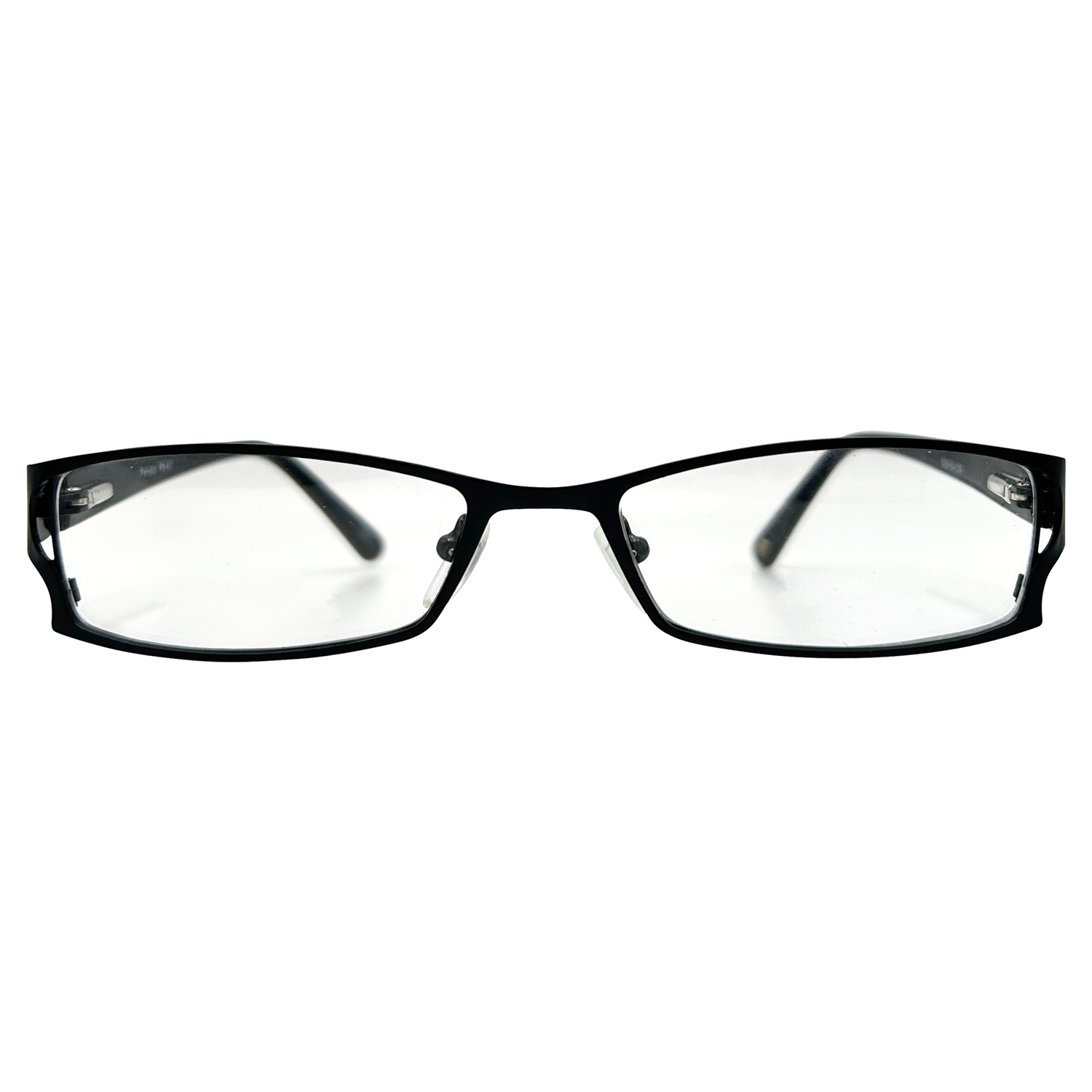 RIOT Small Clear Rectangular 90s Glasses-Giant Vintage Eyewear
