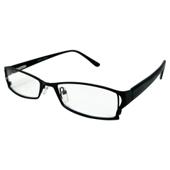 RIOT Small Clear Rectangular 90s GlassesBlack-Giant Vintage Eyewear