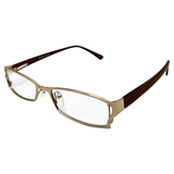 RIOT Small Clear Rectangular 90s GlassesGold-Giant Vintage Eyewear