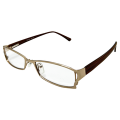 RIOT Small Clear Rectangular 90s GlassesGold-Giant Vintage Eyewear