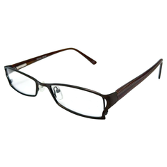 RIOT Small Clear Rectangular 90s GlassesCopper-Giant Vintage Eyewear