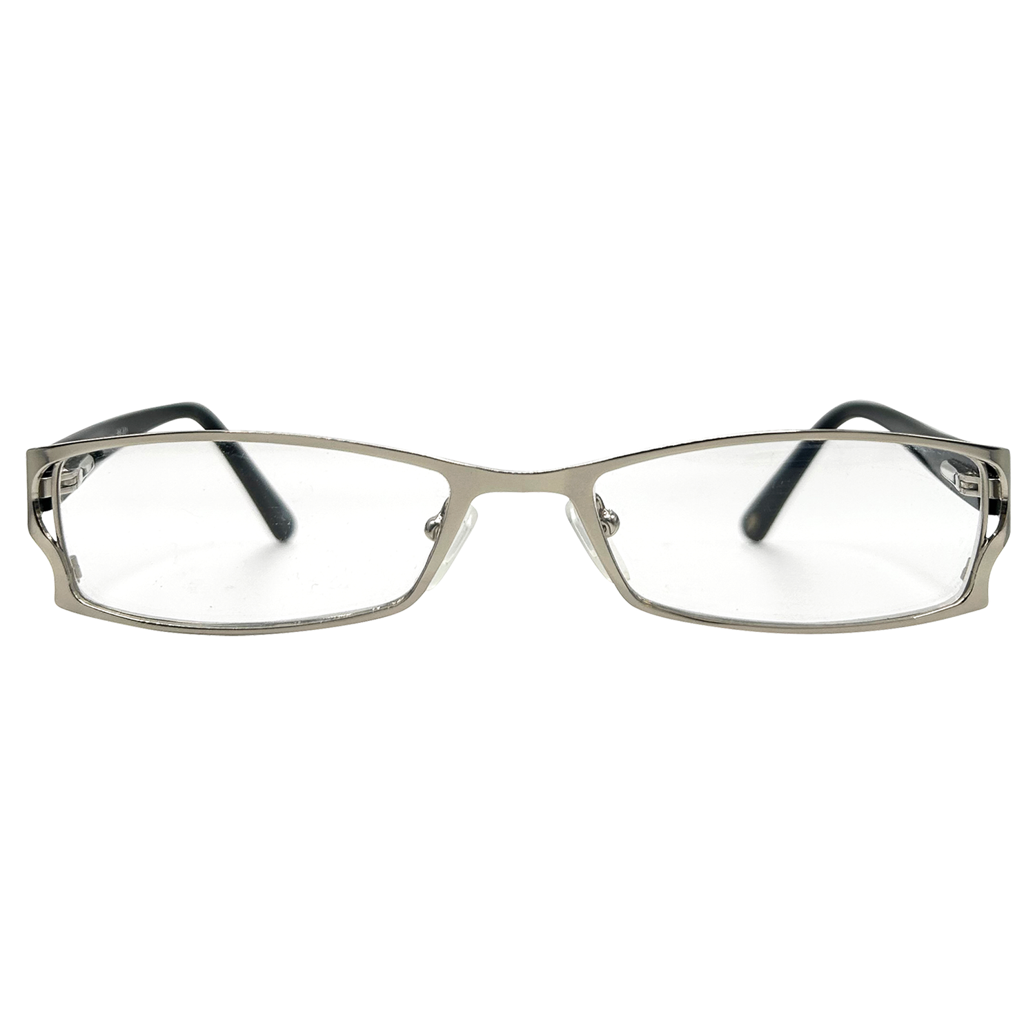 RIOT Small Clear Rectangular 90s Glasses-Giant Vintage Eyewear