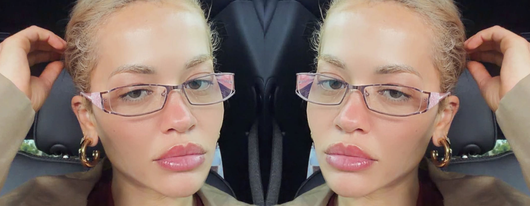 Rita Ora in Fabulous Bayonetta Glasses