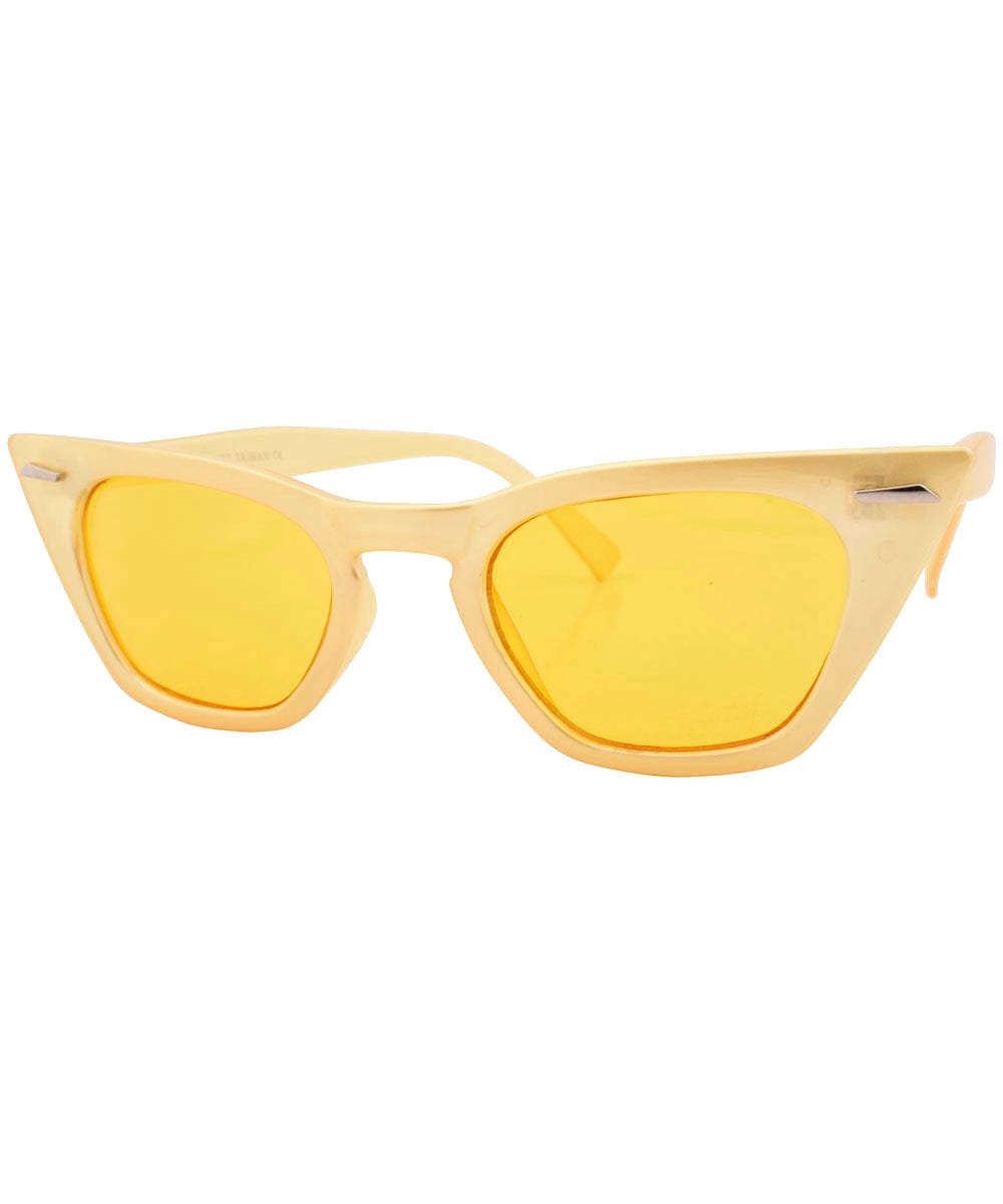 SACCHARINE Pearl Yellow Cat-Eye Sunglasses