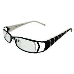 SAFARI Clear Square 90s Glasses | Premium | *As Seen On: Doechii*Black White-Giant Vintage Eyewear