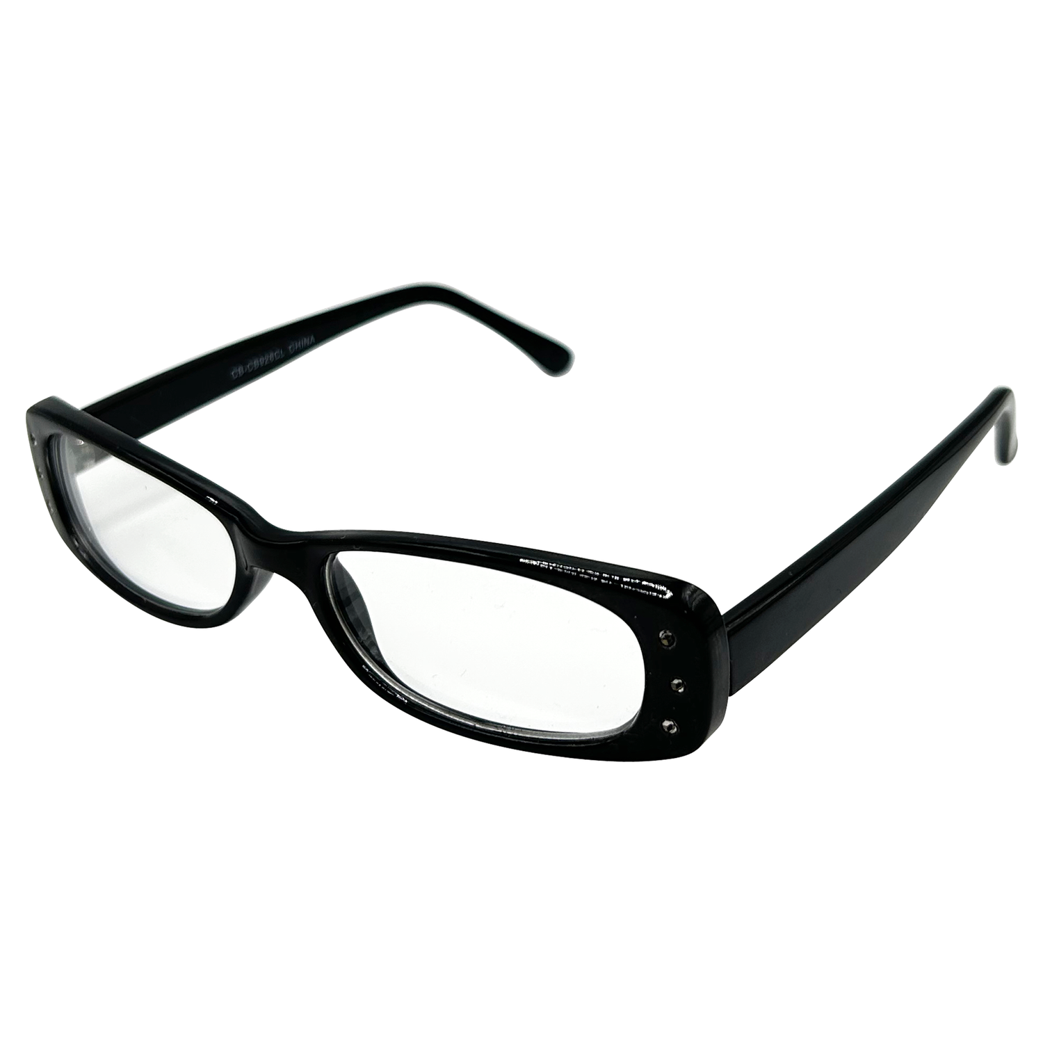 SATELLITE Small Clear Rectangular 90s GlassesBlack-Giant Vintage Eyewear