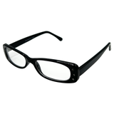 SATELLITE Small Clear Rectangular 90s GlassesBlack-Giant Vintage Eyewear