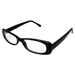 SATELLITE Small Clear Rectangular 90s GlassesBlack-Giant Vintage Eyewear