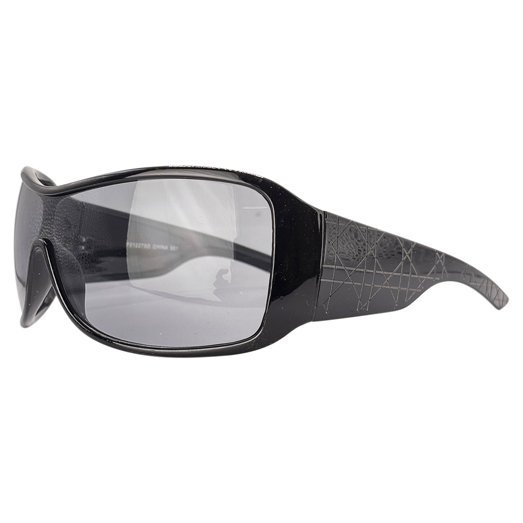 SATIN Oversized ShieldBlack/Smoke Silver-Giant Vintage Eyewear