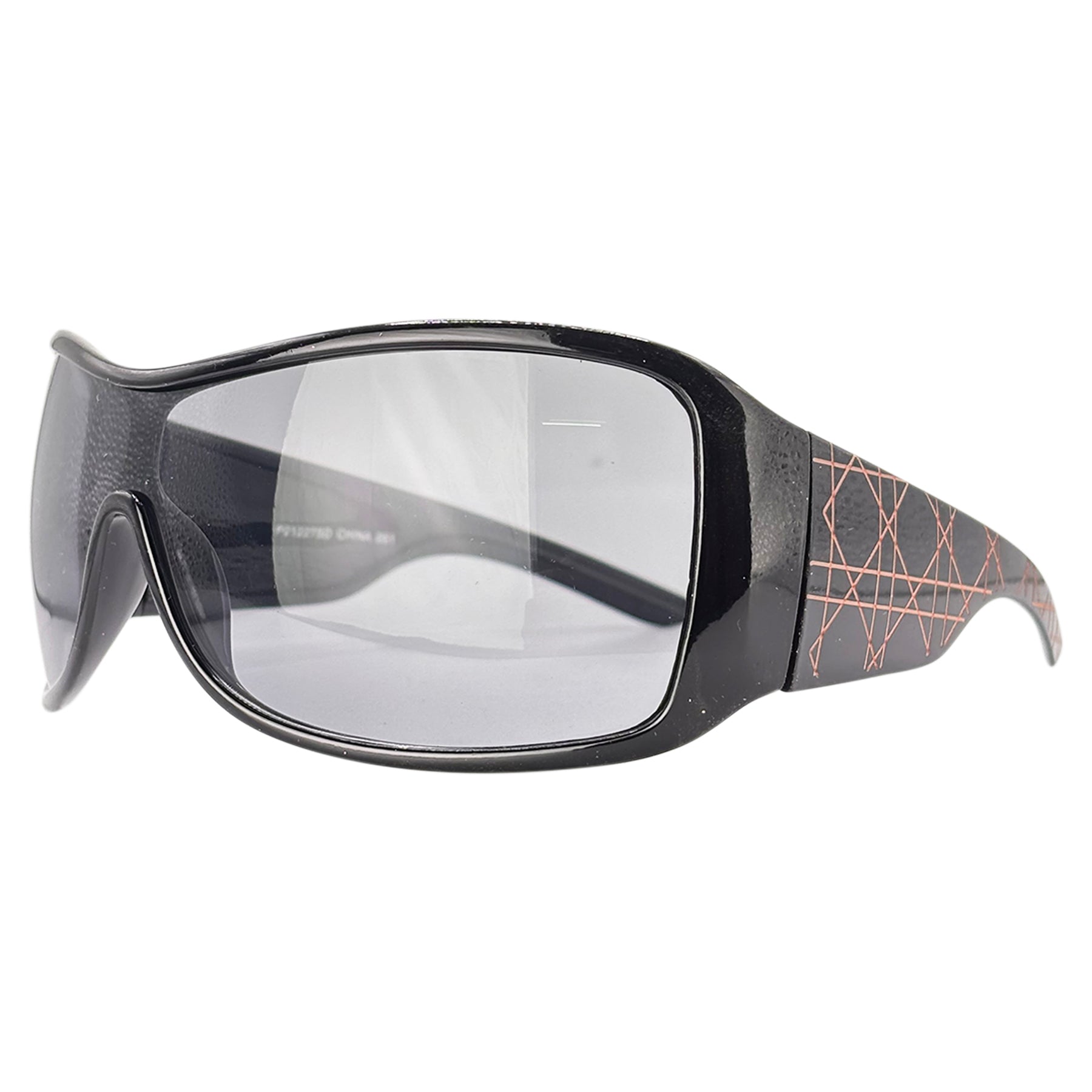 SATIN Oversized ShieldBlack/Smoke Gold-Giant Vintage Eyewear