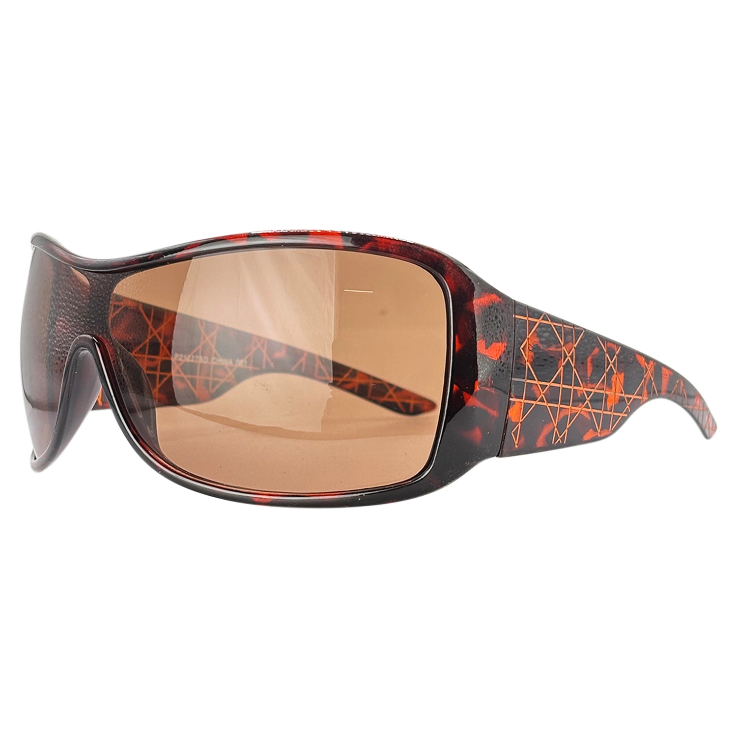 SATIN Oversized ShieldTortoise-Giant Vintage Eyewear