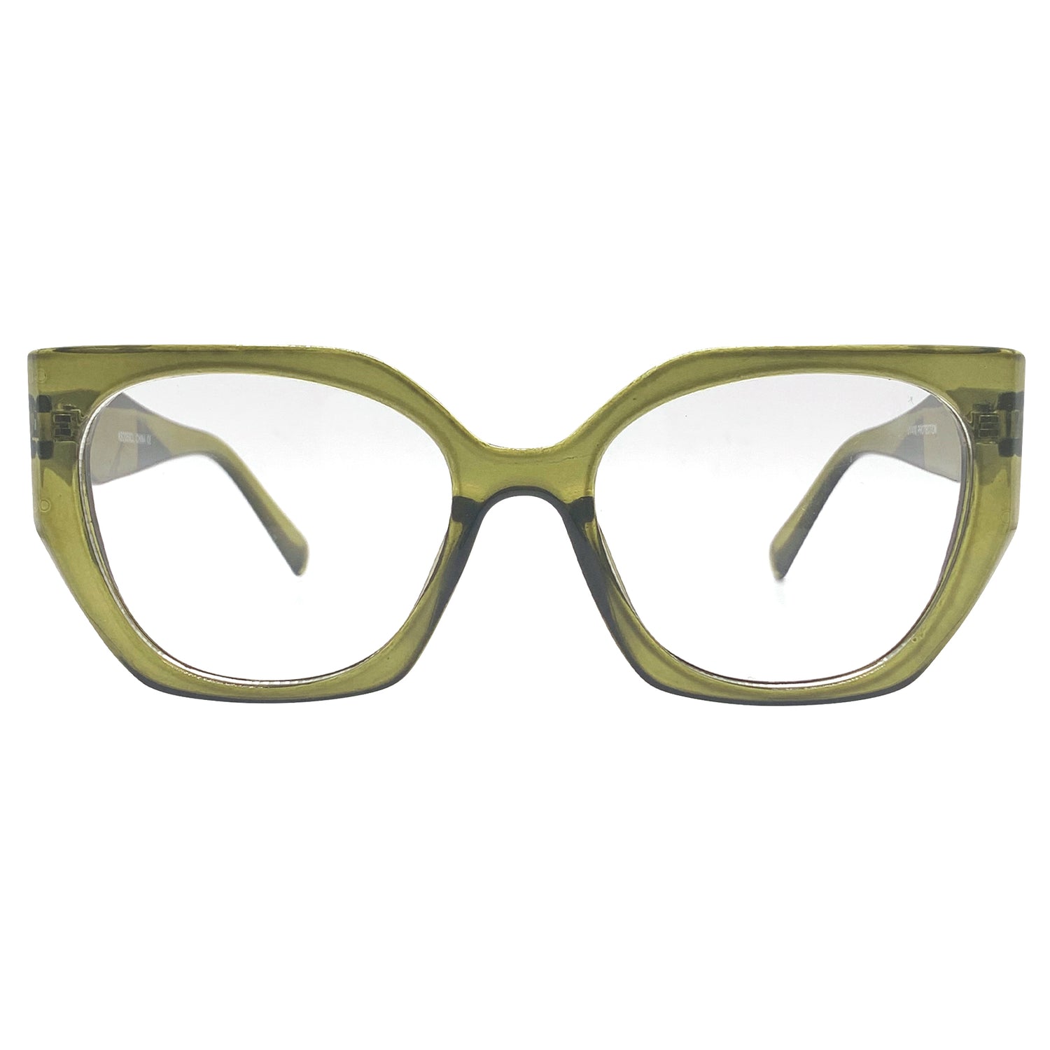 SHIRLEY TEMPLE Oversized Clear GlassesJade-Giant Vintage Eyewear