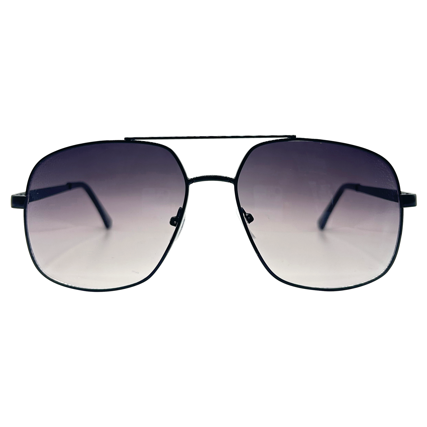 SOAR Retro Square Aviator SunglassesBlack/Smoke-Giant Vintage Eyewear