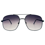 SOAR Retro Square Aviator SunglassesBlack/Smoke-Giant Vintage Eyewear