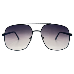 SOAR Retro Square Aviator SunglassesBlack/Smoke-Giant Vintage Eyewear