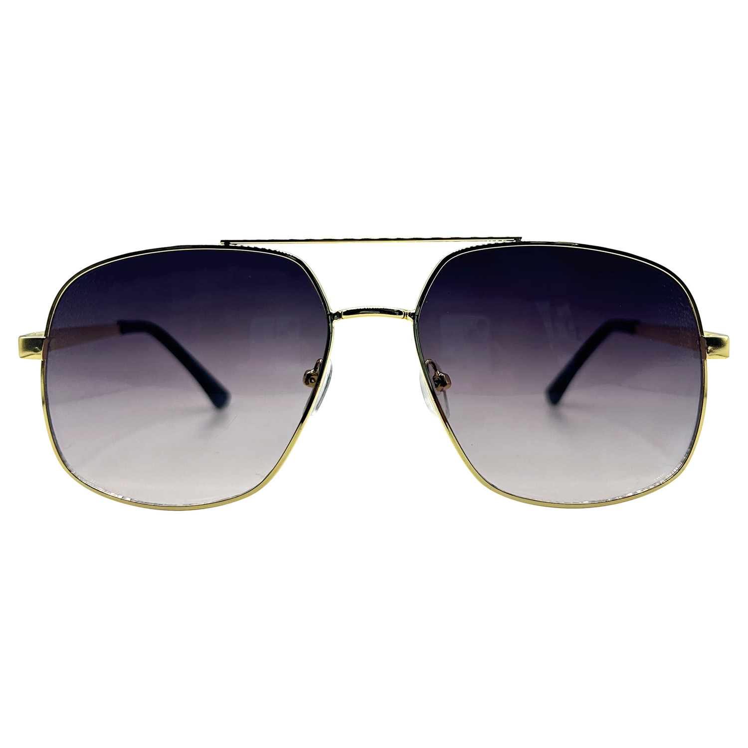SOAR Retro Square Aviator SunglassesGold/Smoke-Giant Vintage Eyewear